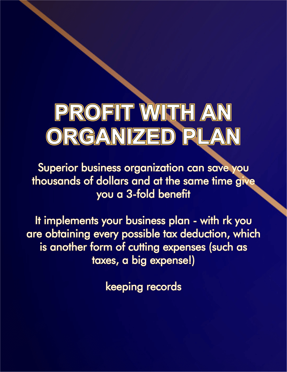 Organized Business Plan
